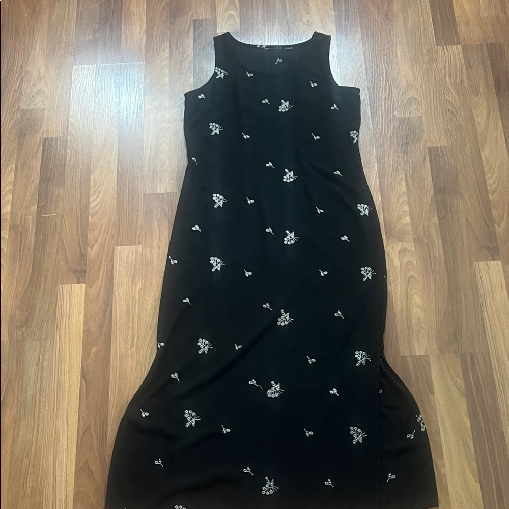 Elegant Black Floral Dress